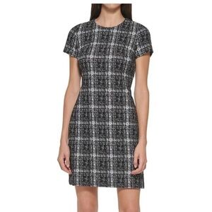 NWT Calvin Klein Black and White Checkered Mini Dress